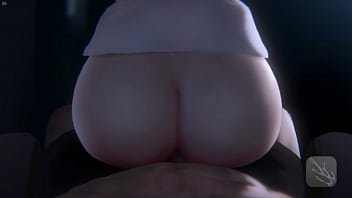 Preview 2 of Miss Marlyn - [Hentai Game] ║ Fantasm Theater Charlotte║ Fucking a ghost in front of tv: Part 2