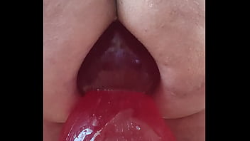 Preview 3 of Lez Lick - Karlheinz roter Dildo Teil 2
