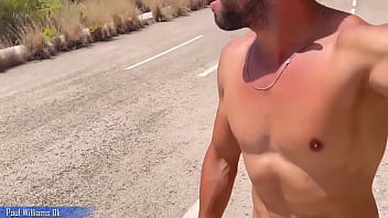 Preview 3 of Taxi White - Risky public nudity at daylight on a freeway