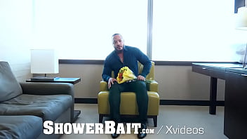 Preview 2 of Virgin Celebrity - ShowerBait Hung Hunks Fuck In The Shower