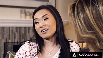Preview 1 of Malayalam Sex Video New - Sexy Asian Babysitter Kimmy Kimm Teaches Her Hot Bestie Clara Trinity How To Please Their Boss