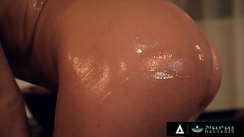 Preview 2 of Melissa Hogtie - NURU MASSAGE - Sexy Paige Owens Massages Her Client&#039_s Balls While Sucking His Cock Then Rides It