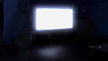 Preview 1 of Anal Party Group - [Hentai Game] ║ Fantasm Theater Charlotte║ Fucking a ghost in front of tv
