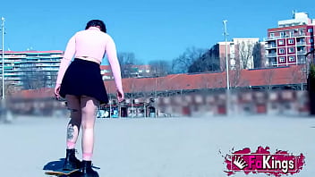 Preview 2 of Aurora Winter - Nowadays&#039_ teens hobbies: Teen Inna Black likes showing herself in public!!
