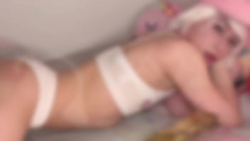 Preview 3 of Lisa Haydon Boobs - Cute beautiful horny anime sissy femboy anal play and cumshot