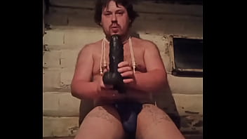 Preview 2 of Noghtey America - The Russian gay man prepared his ass for fucking and even put on a new thong and beads,  but his lover did not come.So he decided to record a video for him)))