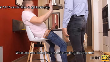Preview 3 of Debbie S Porn - HUNT4K. Chick is white shirt and stockings is hammered by client