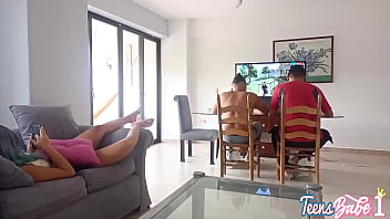 Preview 1 of Www Xxxx Sex Vidoi - Mientras que mi esposo juega  su tio me coge  duro en la esquina de la sala me deja toda su leche en mi co&ntilde_o