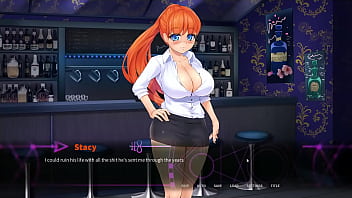 Preview 2 of Porn Virgin Barat - Give an Imp a chance [Femdom Hentai game PornPlay] Ep.7 my redhead coworker tease my groin with her foot in a public bar