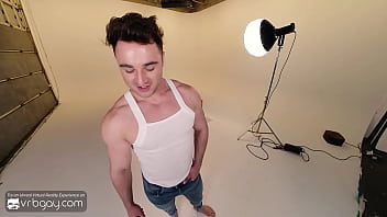 Preview 2 of Pov Creampie Milf Dirty Talk - VRB Gay Muscle model Michael Boston wants to fuck new photographer VR Porn