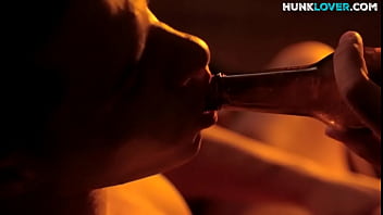 Preview 3 of Young Girl Sex Forced - Inked amateur stud has assplay while jerking for cumshot