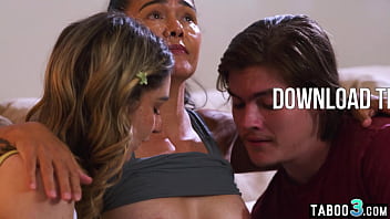 Preview 3 of Xxx School Ghirl Big Bobs - Asian MILF Dana Vespoli calming her scared teen stepdaughter and stepson
