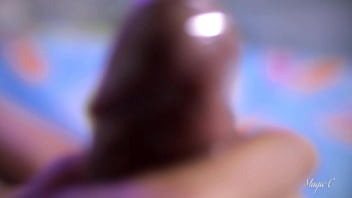 Preview 3 of Midiam Sex - Jerking my big latino cock inside a condom,  filling it with cum and then eating the cum from the condom