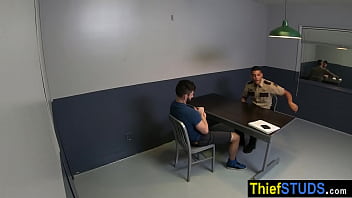 Preview 2 of Busty Buffy Love - Teen Scott Demarco bribing a gay latin gurad Leo Silva on his big dick