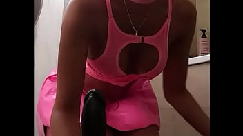 Preview 1 of Teen Fi2 - Milf enjoying herself with 2 big dildos,  using all her holes