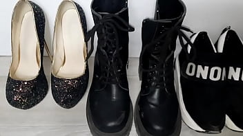 Preview 1 of Star Starrr - Gas mask play,  shoe fetish,  shoe smell fetish. Playing with air in a gas mask.