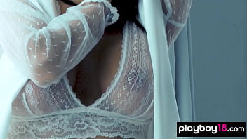 Preview 1 of Jangal Queen - Big boobed naked latina Divina Almeraz shows her shaved pussy on the piano