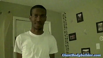 Preview 1 of Finland Xxx - Bodybuilder African Giant,  totally muscle domination &amp_ fucking skinny guy!