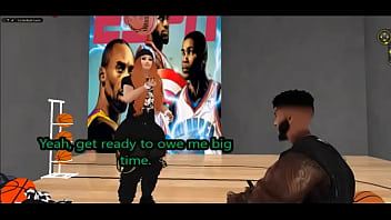 Preview 1 of Aymen Porn - Thick ebony Stud/Dyke gets fucked on basketball court bleechers