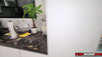 Preview 2 of Adnu Sexx - Stepmoms Jeny B gets on her knees and starts sucking her stepson Allen Swifts cock