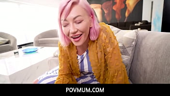 Preview 3 of Fly On Clitoris - PovMum  - Dirty guys horny stepmom with big tits Adira Allure gave a perfect handjob