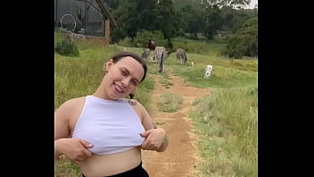 Preview 1 of Small Sex Seduced Sister - Hailee Starr Flashes Titties on Hike