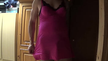 Preview 2 of Maske Kfm - Showing my Pink nighthie