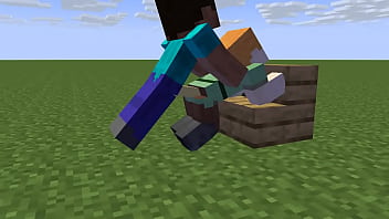 Preview 1 of Small Grill Baby - Minecraft Alex &amp_ Steve