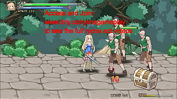 Preview 4 of Latina Prostite - Blonde princess has sex with men in Iris in wonderland hentai gameplay
