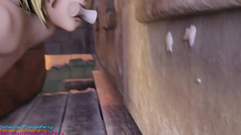 Preview 3 of Oil Massageo - Mikasa Ackerman fucks Annie Leonhardt in the ass (Futa on Futa) Animation made by pixel-perry