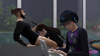 Preview 3 of Sexy Video Full Speed - [TRAILER] Fucking best friend&#039_s girlfriend while he works on the computer - Fucked Front Husband
