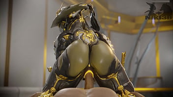 Preview 2 of Tie Wet Japanese - Big Booty Mesa Prime Warframe Riding Cock (POV)