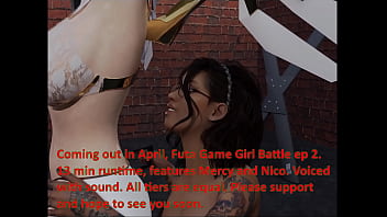 Preview 2 of Tuk Tuk Bee - Futa game girl battle ep 2