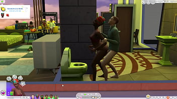 Preview 3 of Grand Mother And Boy Sex - Sex Over the Toilet in locked doors
