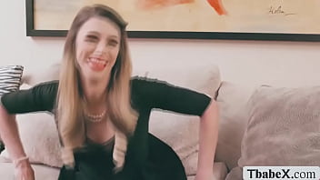 Preview 2 of Pue Mature - Blonde transsexual Casey Kisses fucks milf pussy doggystyle