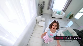 Preview 1 of Slow Titjob - Tiny Stepsis Used Like Pocket Pussy- Leana Lovings