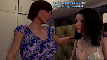 Preview 2 of Spanish Big - The dress suits the guy .. and the woman has a secret under her skirt - Futanari animated porn