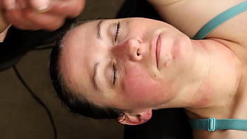 Preview 1 of Hot Sex Trans Big Dildo - Good girl taking puddles in her eyes homemade facial