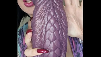 Preview 3 of Manipur Fucking Video - DILDOS &amp_ DRAGONS - 15.6 inch dildo from Mr. Hankey`s Toys