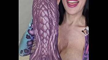 Preview 4 of Manipur Fucking Video - DILDOS &amp_ DRAGONS - 15.6 inch dildo from Mr. Hankey`s Toys
