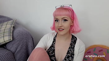 Preview 1 of Mere Papa Sex Video - Ersties - Cute Solo Girl Fingers Her Tight,  Wet Pussy