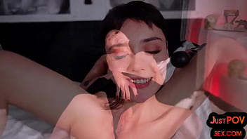 Preview 2 of Plays Pet - Skinny POV 19yo amateur GF pussyfucked after Hitachi toying