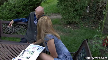 Preview 2 of Wife Sexy Ape - Young blonde wife fucked by stranger&#039_s big cock