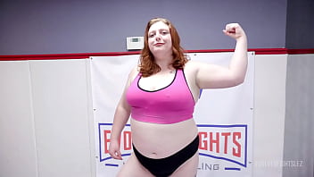 Preview 1 of Sex Edjucation - Fiesty Feminista Lesbian Wrestling Vs Betty Brickhouse with the Loser Getting punished