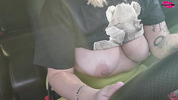 Preview 2 of Xanx Movie Com - Driving with My huge tits out