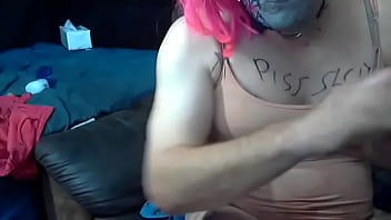 Preview 3 of Apple Webcam - Sissy playing with anal toys and drinking pee