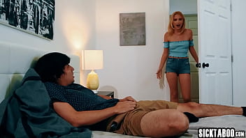 Preview 1 of Lusie Cutieburg - Hooked stepson wanted big tits MILF stepmom Sheena Ryder and sexy small tits teen stepsister Chloe Cherry