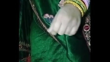 Preview 2 of Secret Camera Sister - Indian Gay Crossdresser Gaurisissy in Green Saree