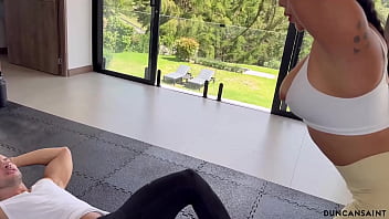 Preview 1 of Asian Vibrator Torture Subtitles - Insane bubble butt girl at the gym
