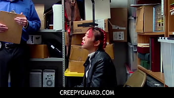 Preview 1 of Alina Li Vampire - CreepyGuard  - Hot Asian MILF Christy Love Has Sex With Security Guard To Get Virgin stepdaughter Off Of Shoplifting Charges